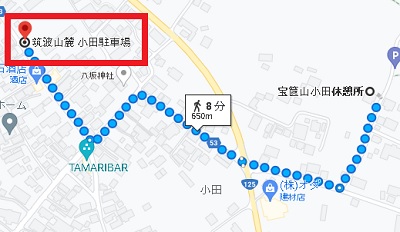 筑波山麓小田駐車場（宝篋山の駐車場がいっぱいの時利用）