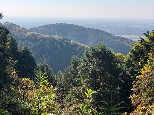 宝篋山の山口コース1、壮大な景色