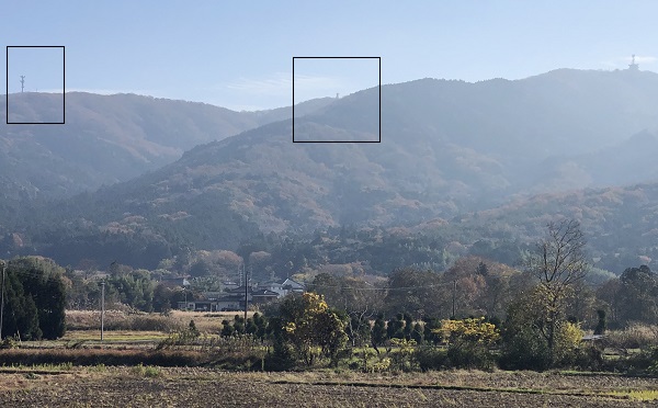 宝篋山の電波塔の写真