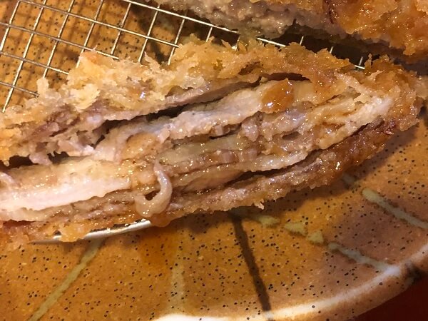 ミルフィーユかつの断面